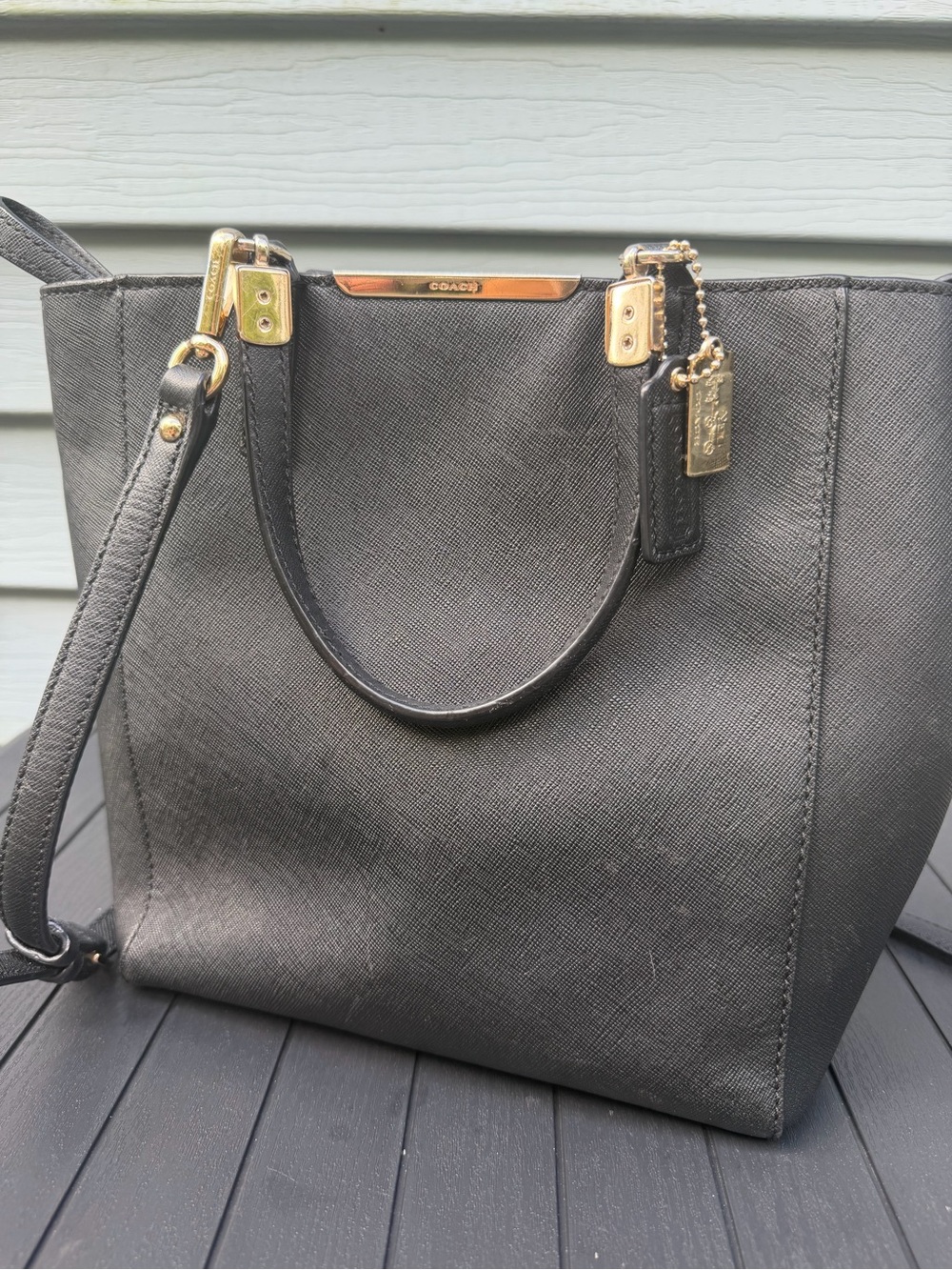 Coach Madison Black Saffiano
Leather Tote